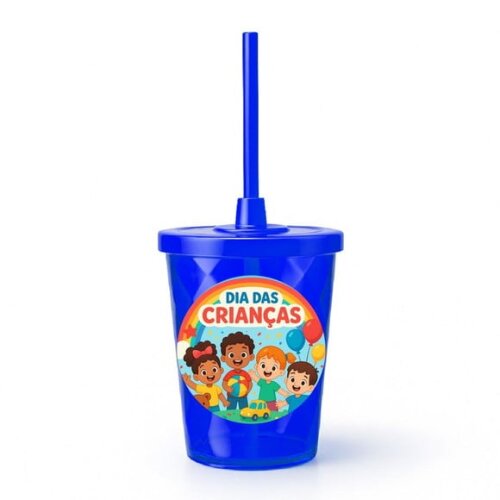 Copo Twister Personalizado 300ml Dia das Crianças