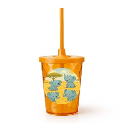 Copo Twister Personalizado 300ml Elefantinhos