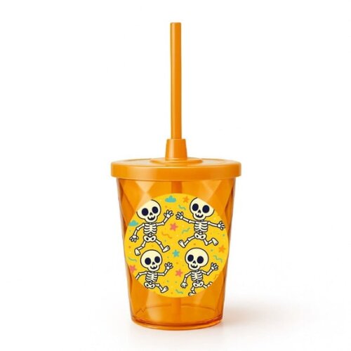 Copo Twister Personalizado 300ml Esqueletinhos Kids
