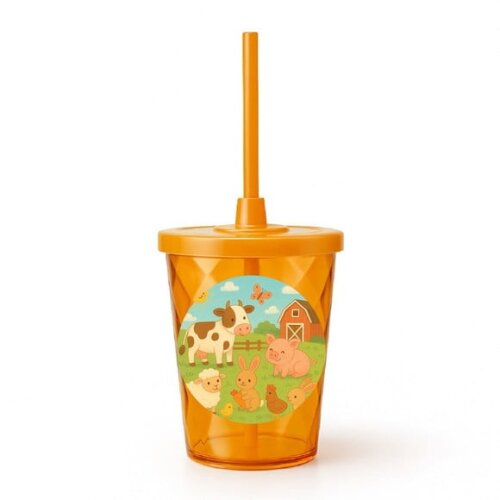 Copo Twister Personalizado 300ml Fazendinha