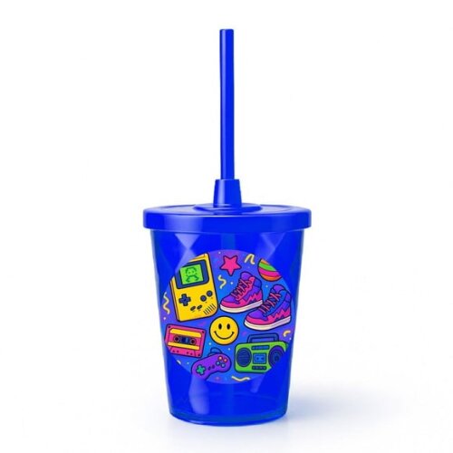 Copo Twister Personalizado 300ml Festa Anos 90