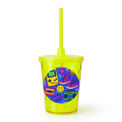 Copo Twister Personalizado 300ml Festa Anos 90