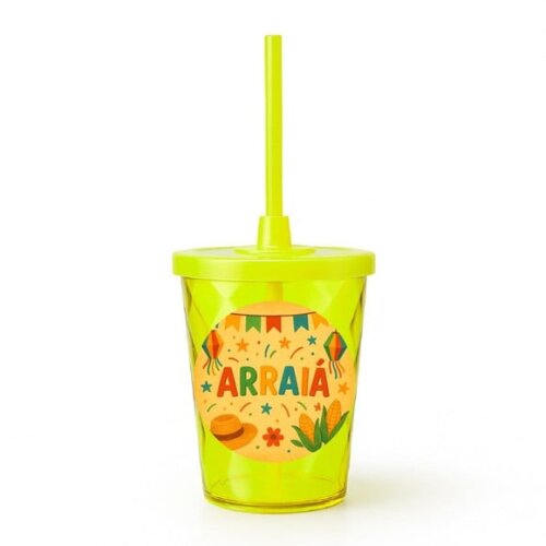 Copo Twister Personalizado 300ml Festa Junina Arraiá