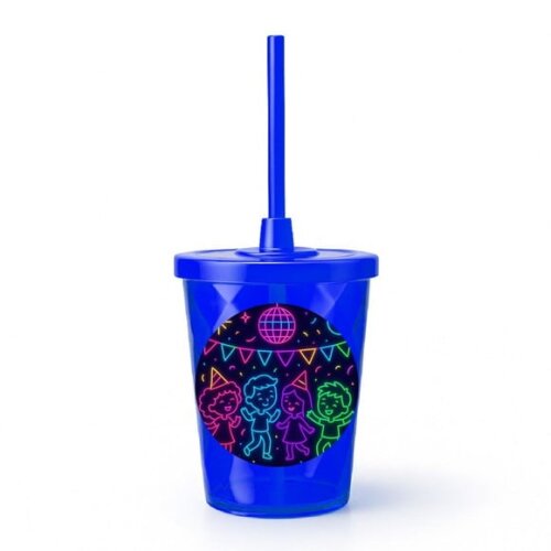 Copo Twister Personalizado 300ml Festa Neon