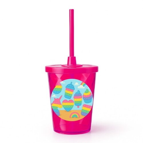 Copo Twister Personalizado 300ml Fidget Toys