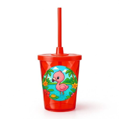 Copo Twister Personalizado 300ml Flamingo Baby