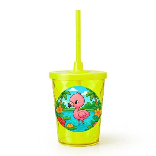 Copo Twister Personalizado 300ml Flamingo Baby