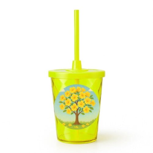 Copo Twister Personalizado 300ml Flor de Ipê Amarela