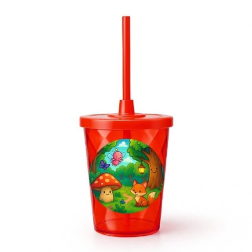 Copo Twister Personalizado 300ml Floresta Encantada