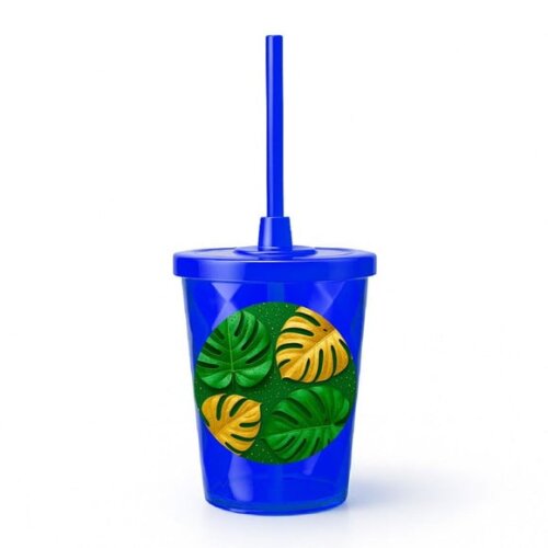 Copo Twister Personalizado 300ml Folha Costela-de-adão