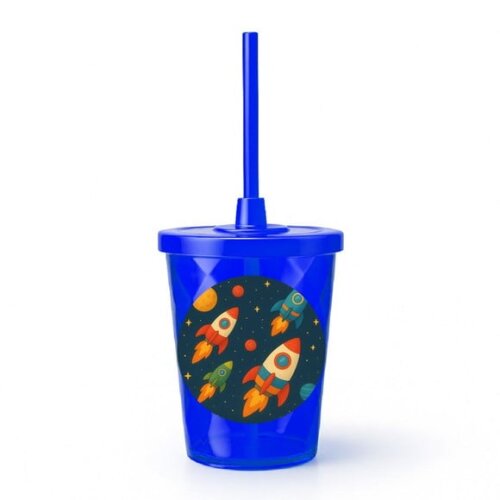 Copo Twister Personalizado 300ml Foguetes