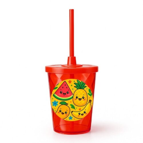 Copo Twister Personalizado 300ml Frutas Tropicais