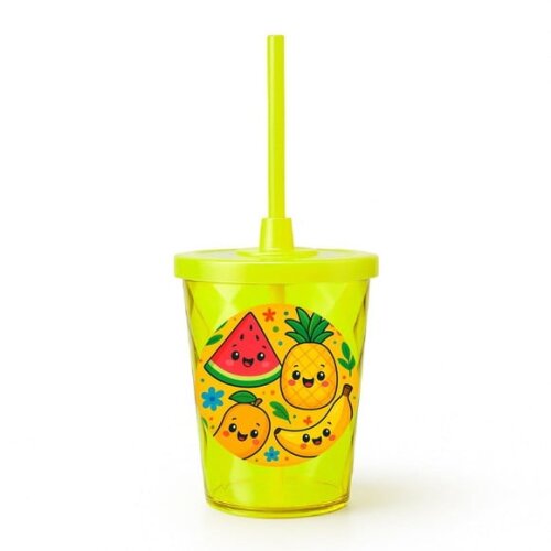 Copo Twister Personalizado 300ml Frutas Tropicais