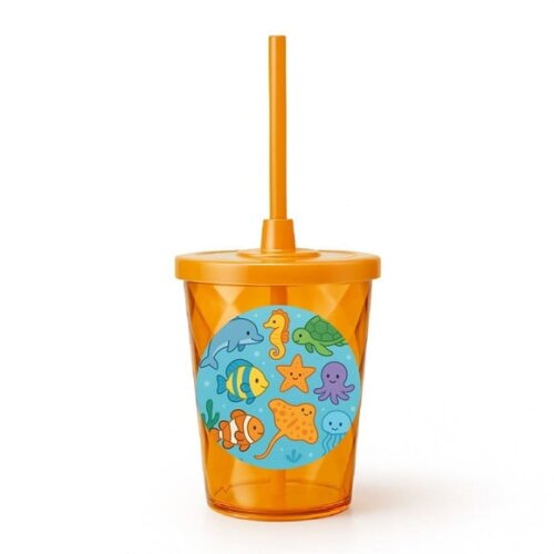 Copo Twister Personalizado 300ml Fundo do Mar