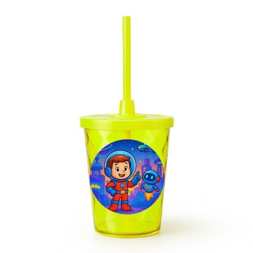 Copo Twister Personalizado 300ml Futurismo Infantil