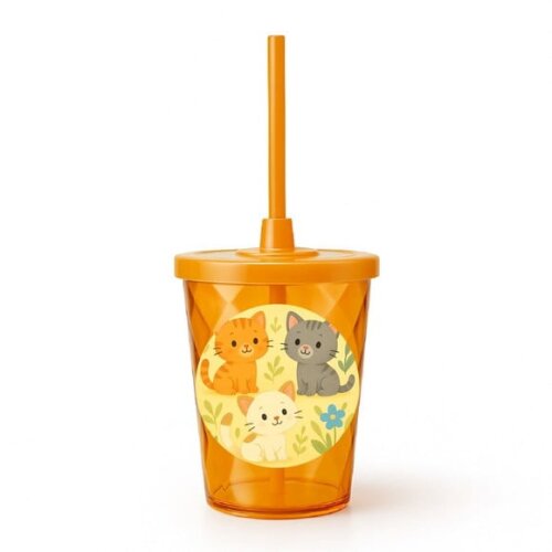 Copo Twister Personalizado 300ml Gatinhos