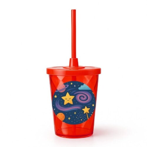 Copo Twister Personalizado 300ml Galáxia Mágica