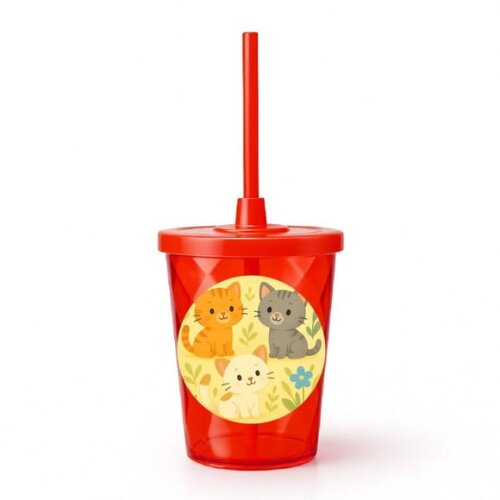 Copo Twister Personalizado 300ml Gatinhos