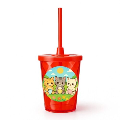 Copo Twister Personalizado 300ml Gatinhos Baby