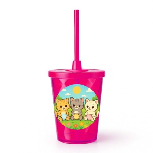 Copo Twister Personalizado 300ml Gatinhos Baby