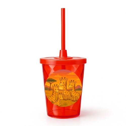 Copo Twister Personalizado 300ml Girafinhas