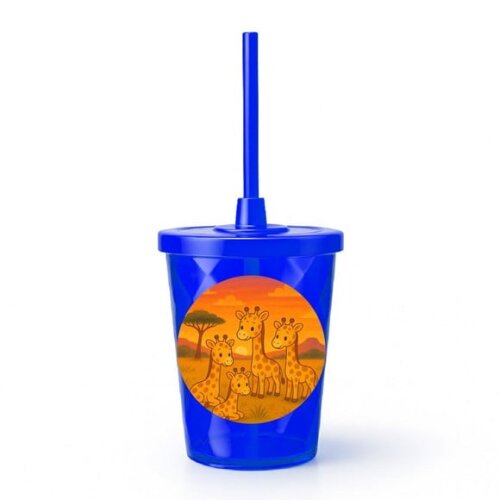 Copo Twister Personalizado 300ml Girafinhas