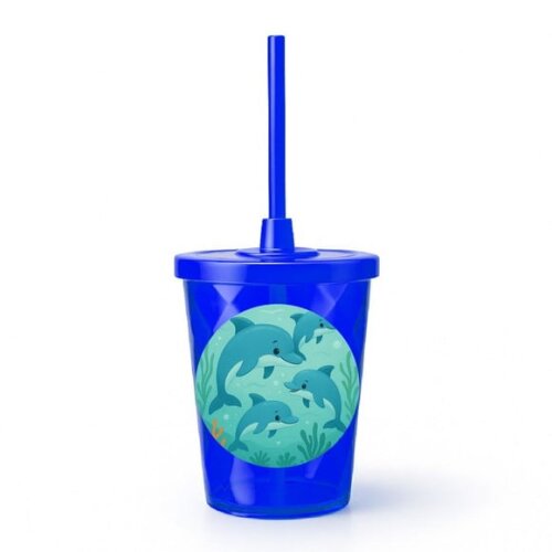 Copo Twister Personalizado 300ml Golfinhos