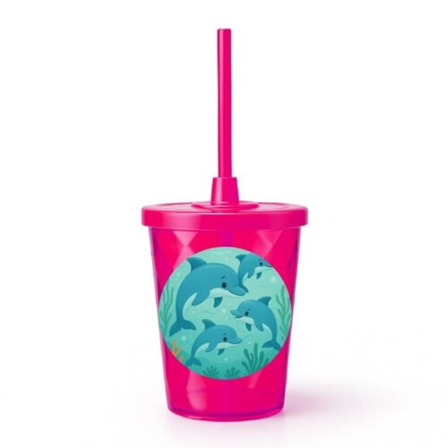 Copo Twister Personalizado 300ml Golfinhos