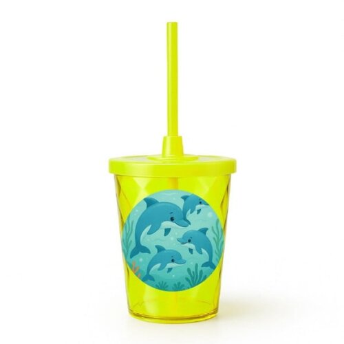 Copo Twister Personalizado 300ml Golfinhos