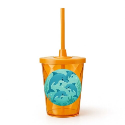 Copo Twister Personalizado 300ml Golfinhos