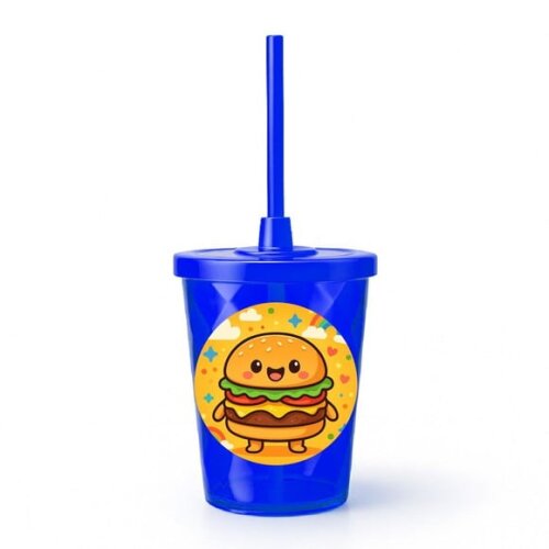 Copo Twister Personalizado 300ml Hambúrguer Divertido