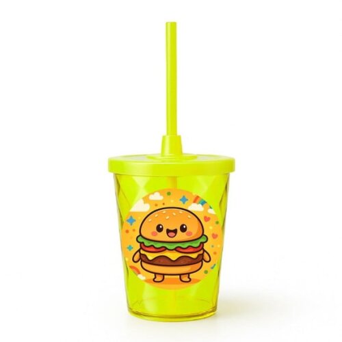 Copo Twister Personalizado 300ml Hambúrguer Divertido