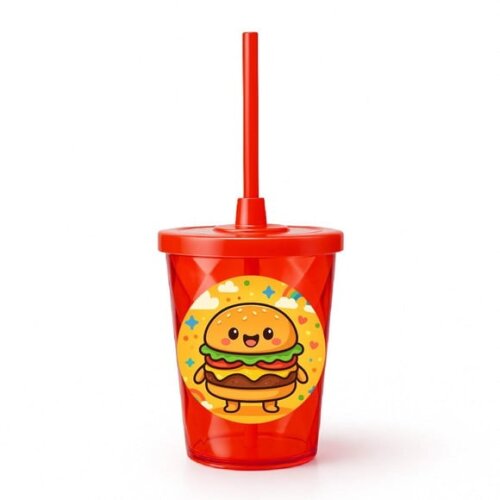 Copo Twister Personalizado 300ml Hambúrguer Divertido
