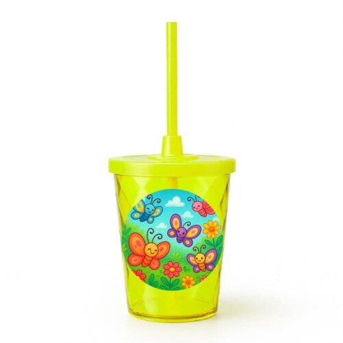 Copo Twister Personalizado 300ml Jardim das Borboletas
