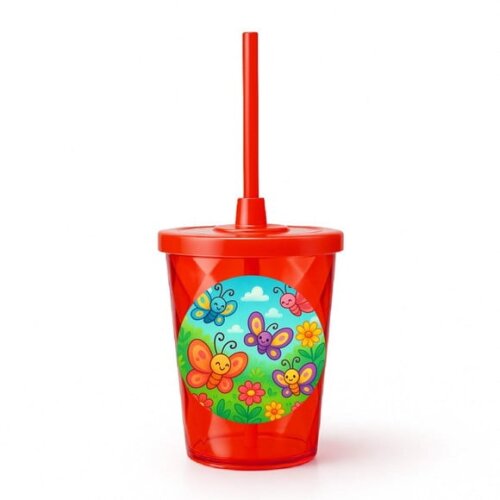Copo Twister Personalizado 300ml Jardim das Borboletas
