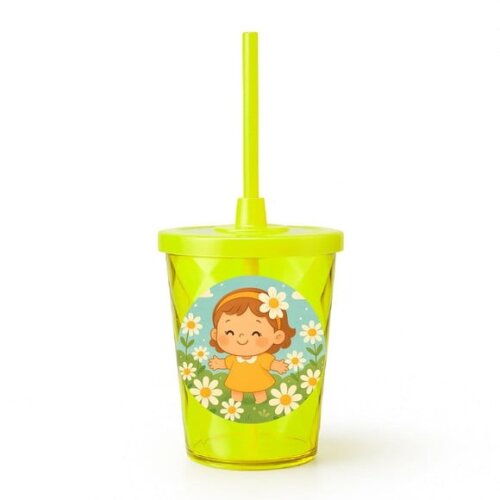 Copo Twister Personalizado 300ml Jardim das Margaridas