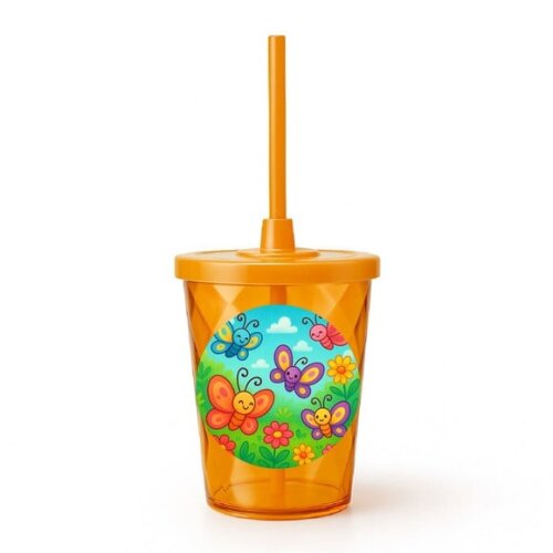 Copo Twister Personalizado 300ml Jardim das Borboletas