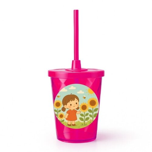 Copo Twister Personalizado 300ml Jardim dos Girassóis