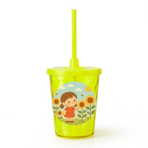 Copo Twister Personalizado 300ml Jardim dos Girassóis