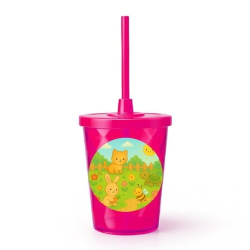 Copo Twister Personalizado 300ml Jardim dos Bichinhos