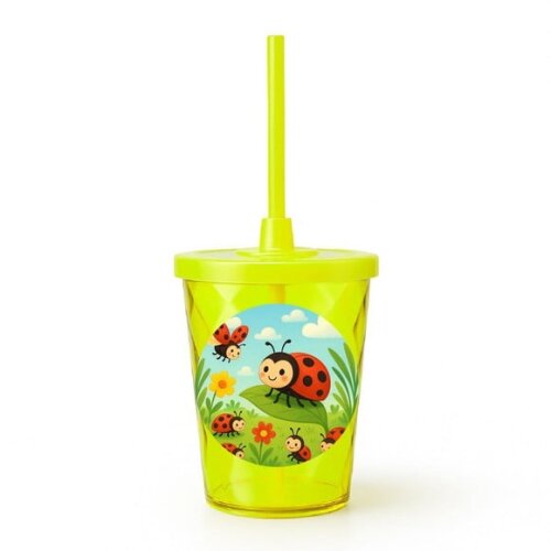 Copo Twister Personalizado 300ml Joaninhas