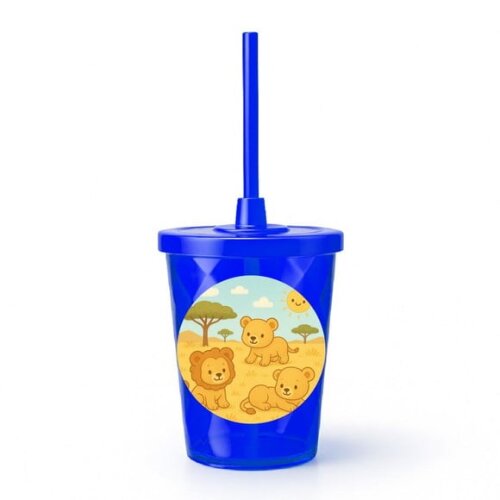 Copo Twister Personalizado 300ml Leãozinhos