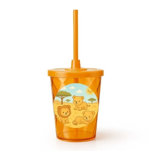 Copo Twister Personalizado 300ml Leãozinhos