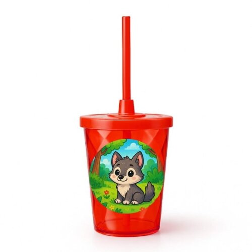 Copo Twister Personalizado 300ml Lobinho