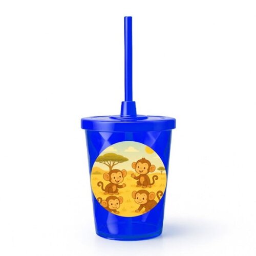 Copo Twister Personalizado 300ml Macaquinhos