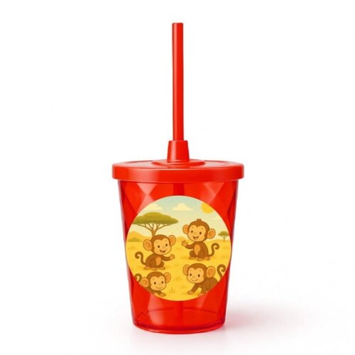 Copo Twister Personalizado 300ml Macaquinhos