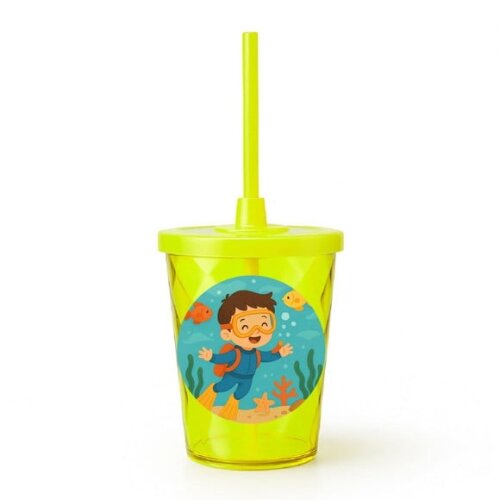 Copo Twister Personalizado 300ml Menino Mergulhador