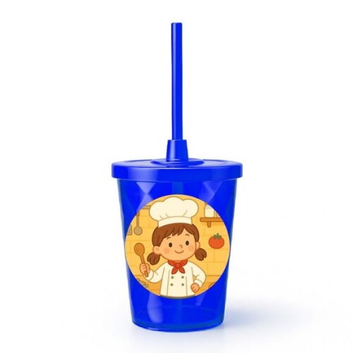 Copo Twister Personalizado 300ml Mini Chefe Menina