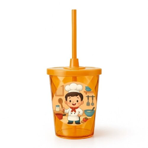 Copo Twister Personalizado 300ml Mini Chefe Menino