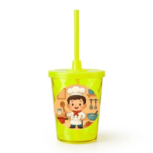 Copo Twister Personalizado 300ml Mini Chefe Menino